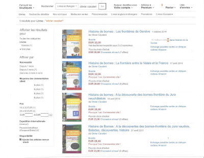 Meilleure vente Amazon, Histoire de la Suisse